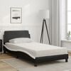vidaXL Letto con Materasso Dover Nero e Bianco 100x200 cm in Similpelle