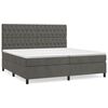 vidaXL Giroletto a Molle con Materasso Grigio Scuro 200x200 cm Velluto