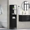 vidaXL Set di mobili per il bagno Rovere Nero 35 x 37,5 x 166 cm