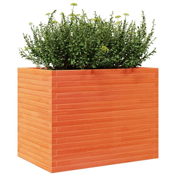 vidaXL Fioriera Giardino Marrone Cera 90x60x68,5cm Legno Massello Pino