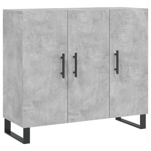 vidaXL Credenza Grigio Cemento 90x34x80 cm in Legno Multistrato