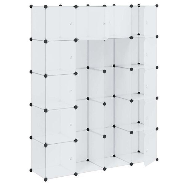 vidaXL Armadietto Modulare 14 Scomparti Bianco 37 x 146 x 180,5 cm