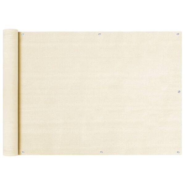 vidaXL Schermo Frangivista per Balconi Crema 75x300 cm in HDPE