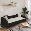 vidaXL Dormeuse con Materasso USB Nera in Tessuto 90x200 cm