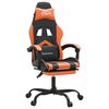 vidaXL Sedia da Gaming Girevole Poggiapiedi Nero Arancione Similpelle