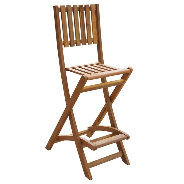 vidaXL Sgabelli da Bar da Esterno Pieghevoli 2pz Legno Massello Acacia