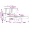 vidaXL Letto con Testiera Rivestita Grigio chiaro 120 x 190 cm