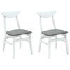 vidaXL Sedie da pranzo 2 pcs Bianco 42 x 47.5 x 81 cm