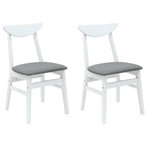vidaXL Sedie da pranzo 2 pcs Bianco 42 x 47.5 x 81 cm
