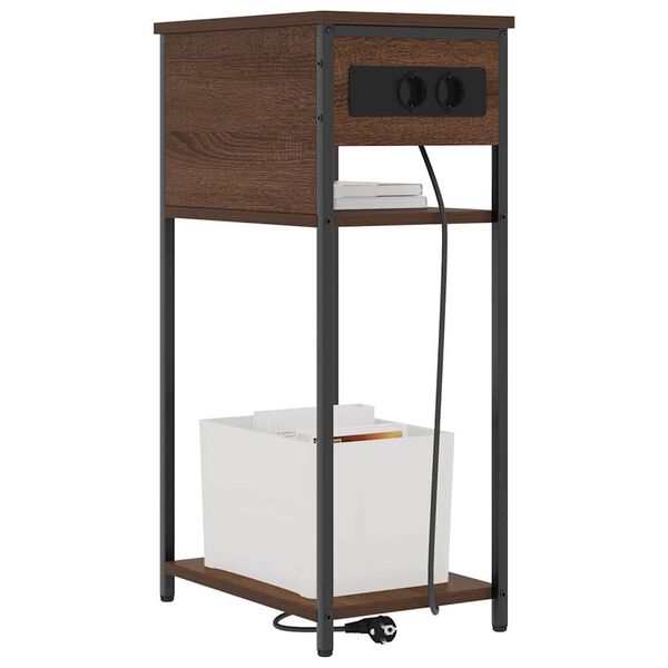 vidaXL Armadio da Notte Rovere Marrone 41 x 28 x 76 cm