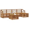 vidaXL Set divani 6 pcs Naturale Legno di Acacia Massello