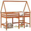 vidaXL Struttura per letto soppalco Marrone Cera 90 x 190 cm
