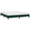 vidaXL Giroletto senza Materasso Verde Scuro 160x200 cm in Velluto