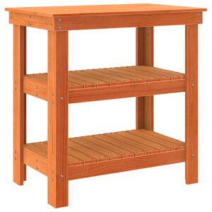 vidaXL Banco da lavoro 78,5 x 50 x 80 cm Legno Massello di Pino