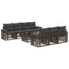 vidaXL Set Divano da Giardino 8 pz Grigio polyrattan