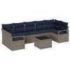 vidaXL Set di divani 8 pcs Grigio polyrattan