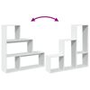vidaXL Libreria Divisorio 3 Ripiani Bianca 123x29x123 cm in Truciolato