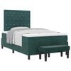 vidaXL Letto a molle con materasso Verde scuro 120 x 190 cm Velluto