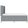 vidaXL Letto a molle con materasso Grigio chiaro 160 x 200 cm Tessuto