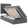 vidaXL Letto con contenitore e materasso Grigio scuro 90 x 200 cm
