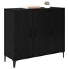 vidaXL Credenza Rovere nero 34 x 90 x 80 cm Legno multistrato