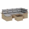 vidaXL Set Divano da Giardino 7 pz Beige polyrattan