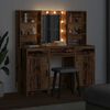vidaXL Set da tavolo da trucco con LED con porta 3 pcs Legno vecchio