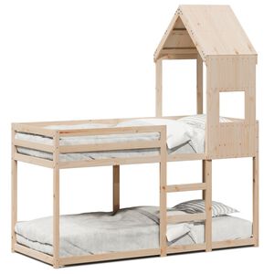vidaXL Letto a Castello senza Materasso 90x190 cm Legno di Pino
