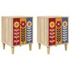vidaXL Armadio da Notte ESSEN 2 pz Rovere Sonoma 36 x 33 x 50 cm