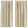 vidaXL Tende oscuranti 2 pcs Crema 140 x 175 cm Velluto