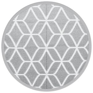 vidaXL Tappeto da Esterno ARAKIL Grigio &Oslash;160 cm in PP