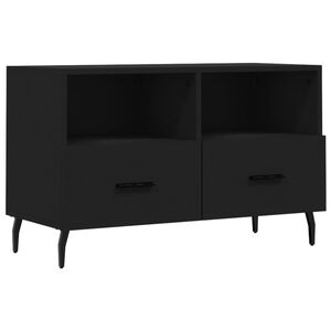 vidaXL Mobile Porta TV Nero 80x36x50 cm in Legno Multistrato