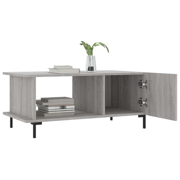 vidaXL Tavolino da Salotto Grigio Sonoma 90x50x40 cm Legno Multistrato