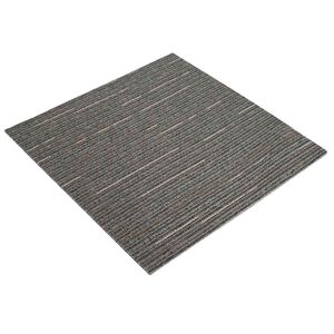 vidaXL Piastrella per Tappeto Striato Marrone Scuro 50 x 50 cm 36 pcs
