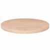 vidaXL Piano Tavolo Rotondo &Oslash;30x2,5 cm Massello di Rovere Non Trattato