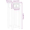 vidaXL Supporto per piante Bianco 30 x 30 x 73 cm Pino massello
