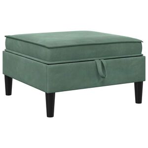 vidaXL Pouf con Storage Verde Mare Velluto