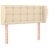vidaXL Testiera ad Orecchio Crema 93x23x78/88 cm in Tessuto