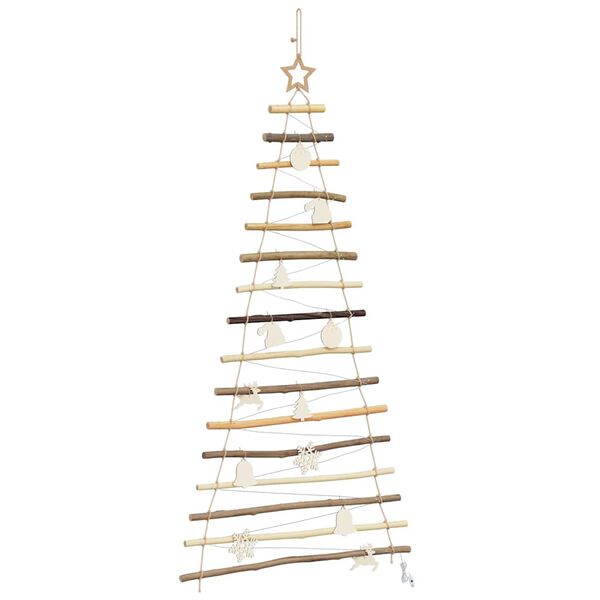 vidaXL Albero di Natale Naturale 150 cm legno massiccio di frassino