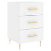 vidaXL Comodino Bianco 40x40x66 cm in Legno Multistrato