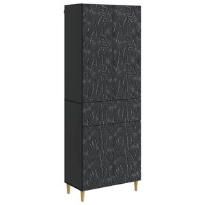 vidaXL Set di armadi 2 pz Nero Legno ingegnerizzato