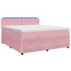 vidaXL Letto box spring con materasso Rosa 140 x 190 cm Velluto