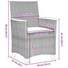 vidaXL Set da Pranzo per Giardino 5 pcs Grigio polyrattan
