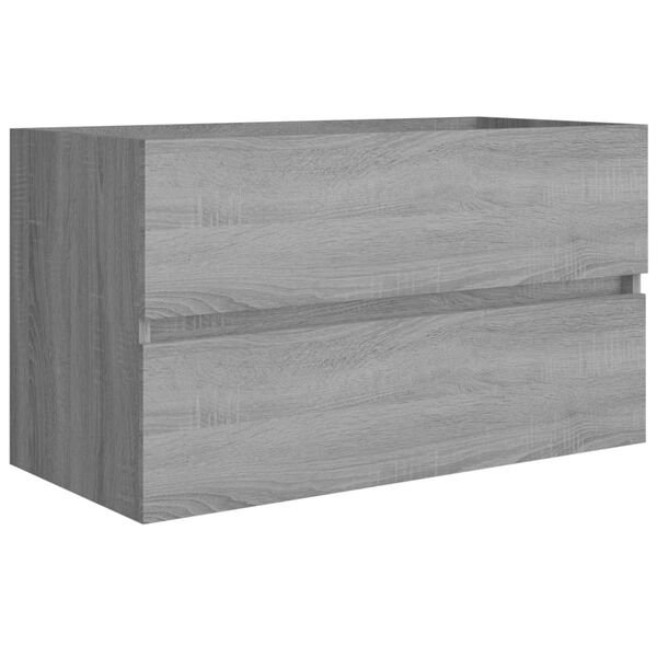 vidaXL Mobile Sottolavabo Grigio Sonoma 80x38,5x45cm Legno Multistrato