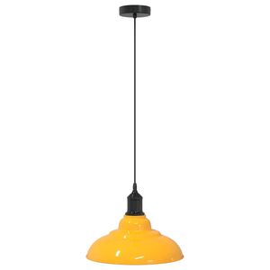 vidaXL Lampada Sospensione Regolabile E27 Giallo Lucido &Oslash;31 cm Metallo
