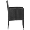 vidaXL Set da Pranzo da Giardino 5 pz Nero in Polyrattan e Acciaio