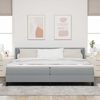 vidaXL Letto a molle Grigio chiaro 200 x 200 cm Poliestere