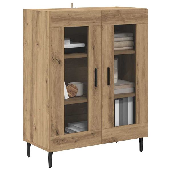 vidaXL Credenza Rovere artigianale 69,5 x 34 x 90 cm Legno multistrato