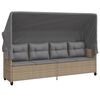 vidaXL Set Divano da Giardino 5 pz con Cuscini Beige in Polyrattan