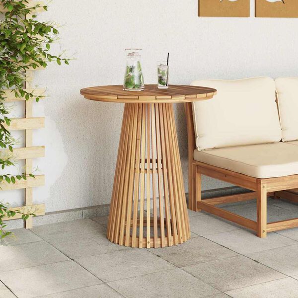 vidaXL Tavolo laterale Marrone 70 x 70 x 75 cm Legno di teak solido